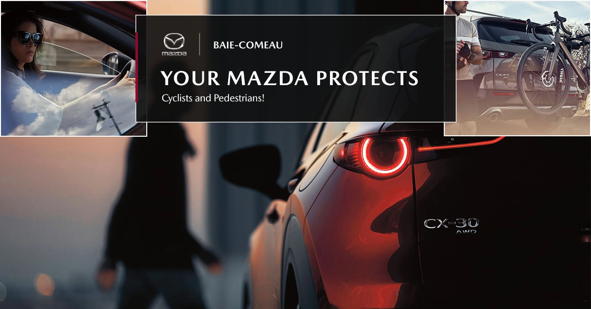 Your Mazda Helps Protect Cyclists and Pedestrians!