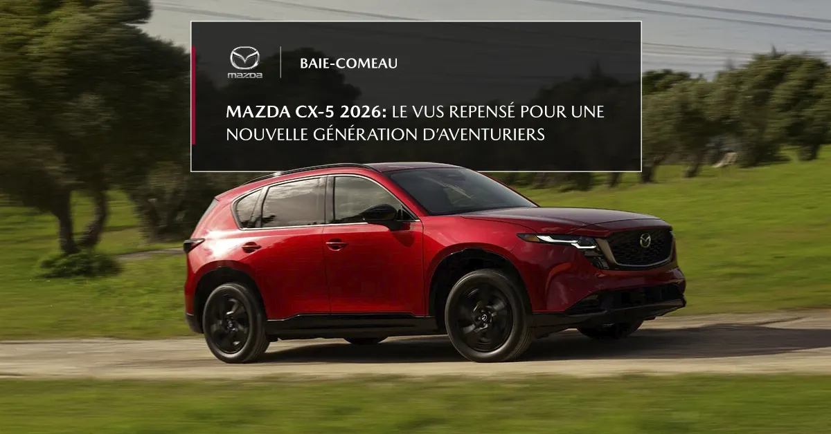 nouveau Mazda CX-5 2026 sur un chemin de terre en campagne